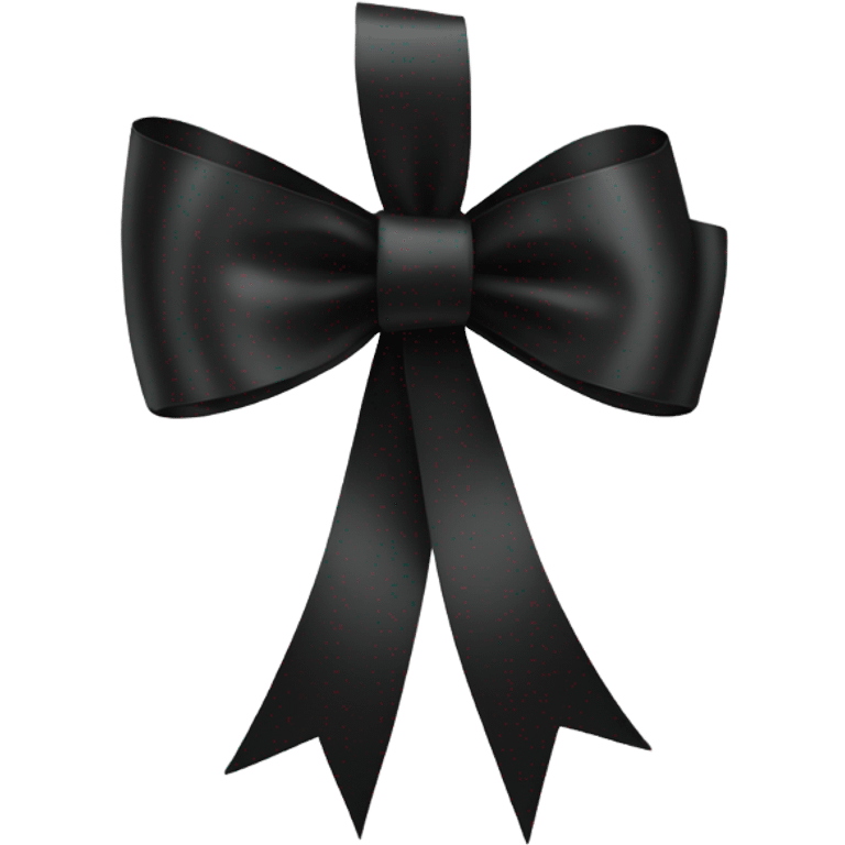 black ribbon bow emoji