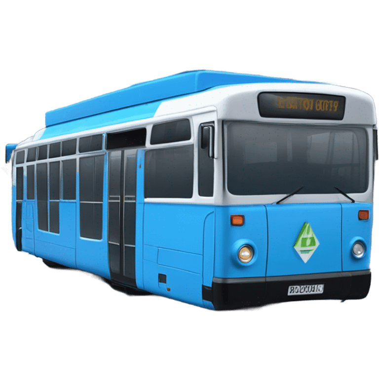 trolleybus blue emoji