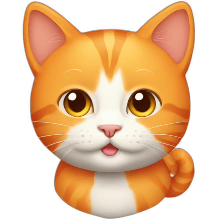 Orange cat cute emoji