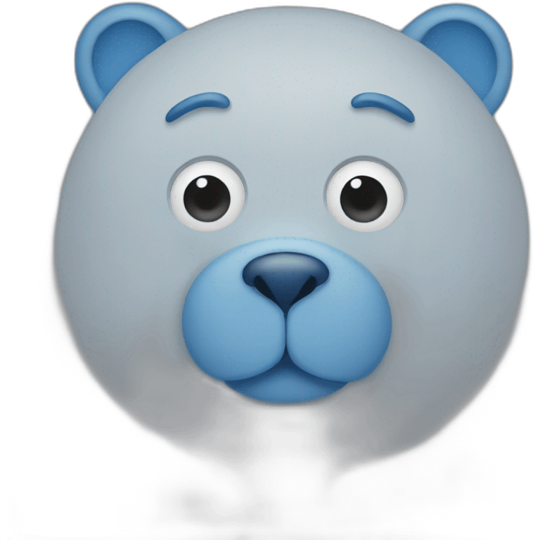 Blue heart nose emoji