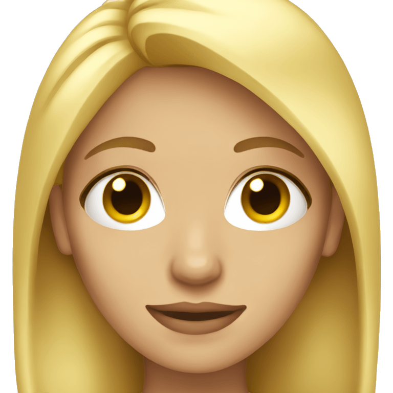  blonde hair woman face emoji