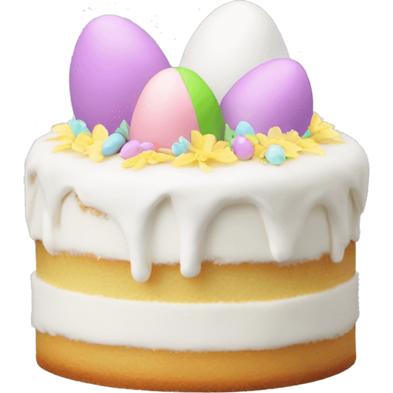 Easter white cake emoji