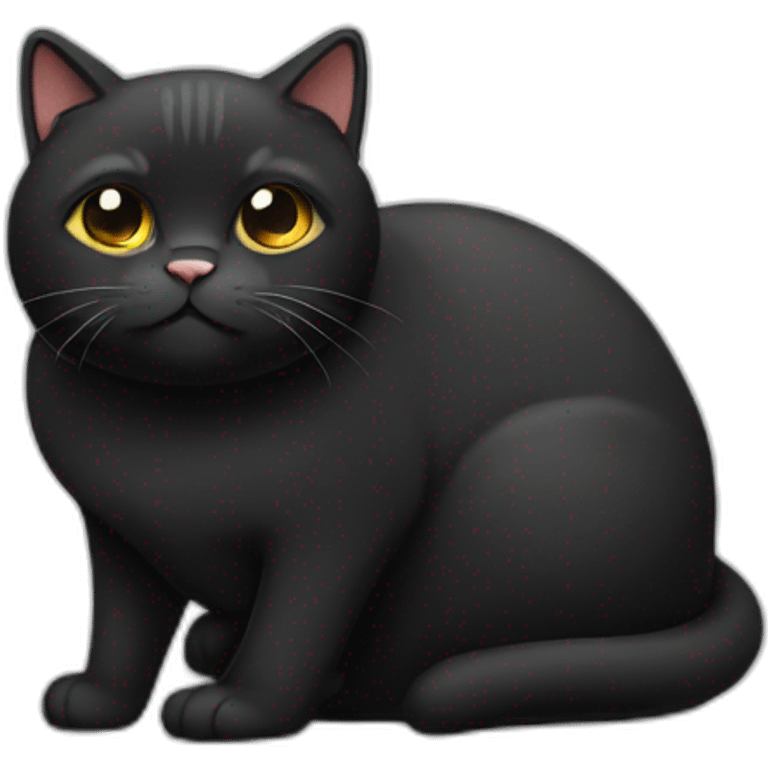 black fat cat  emoji