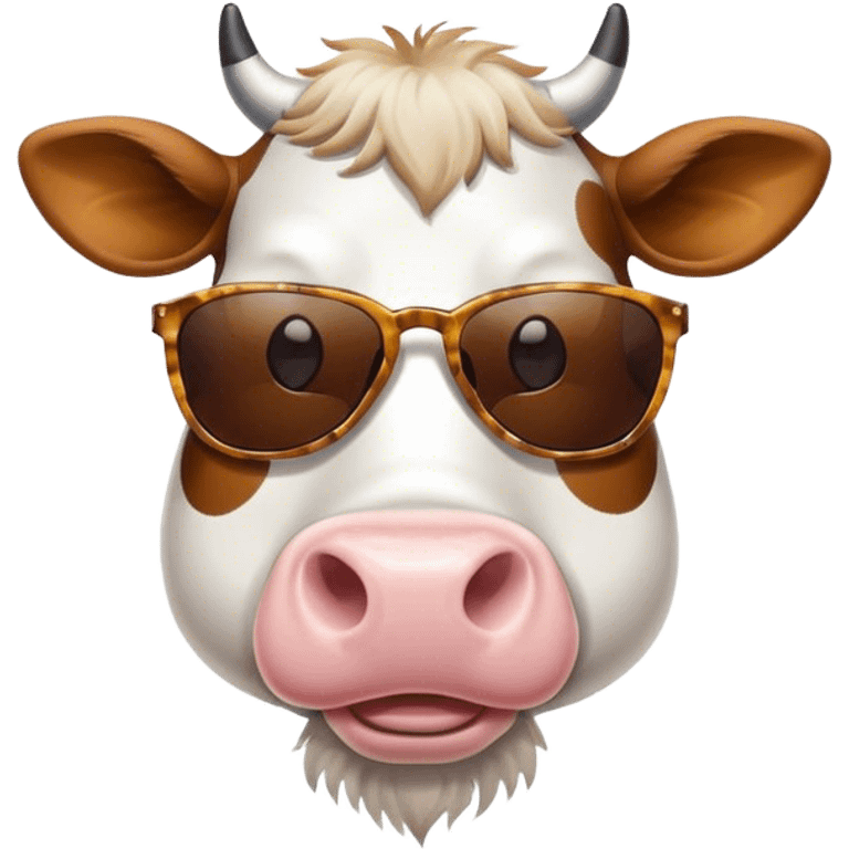 Cow with sunglasses  emoji