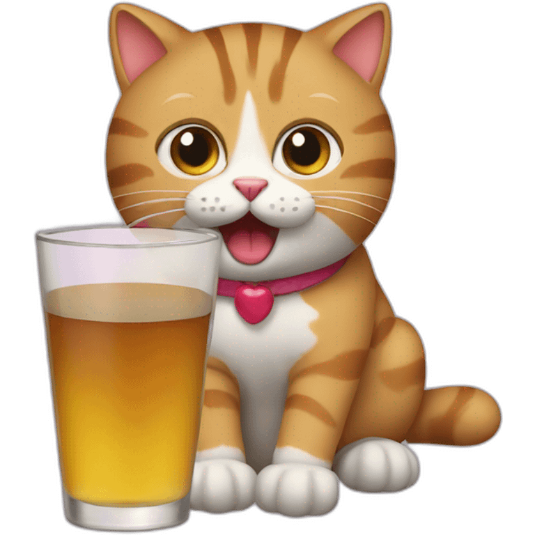 drinking cat emoji