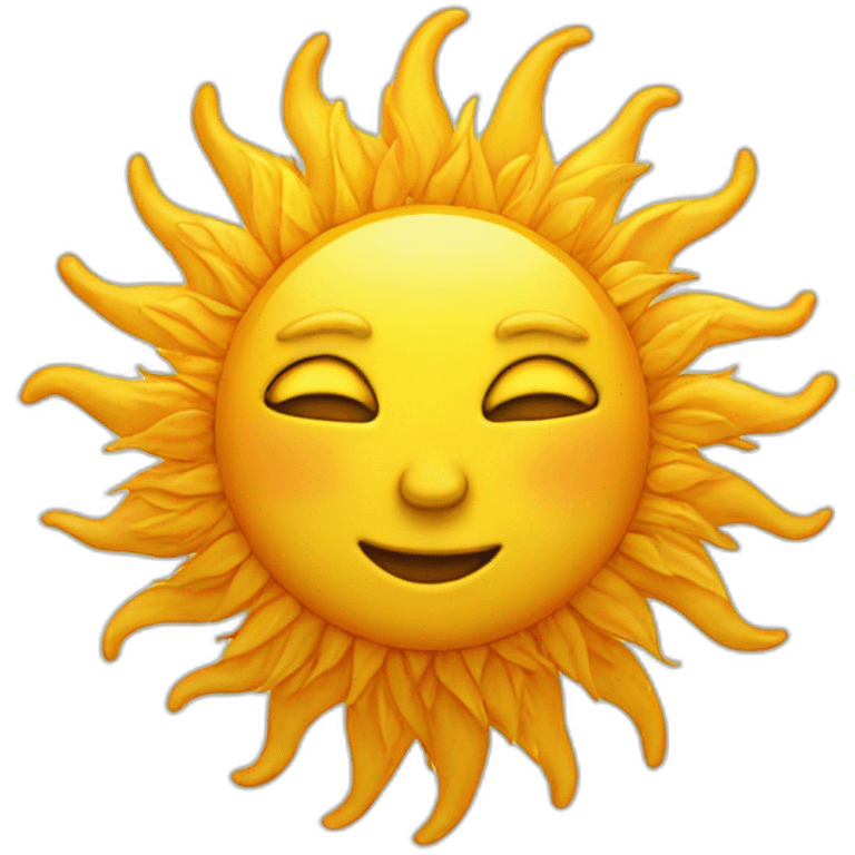 Artistic sun emoji