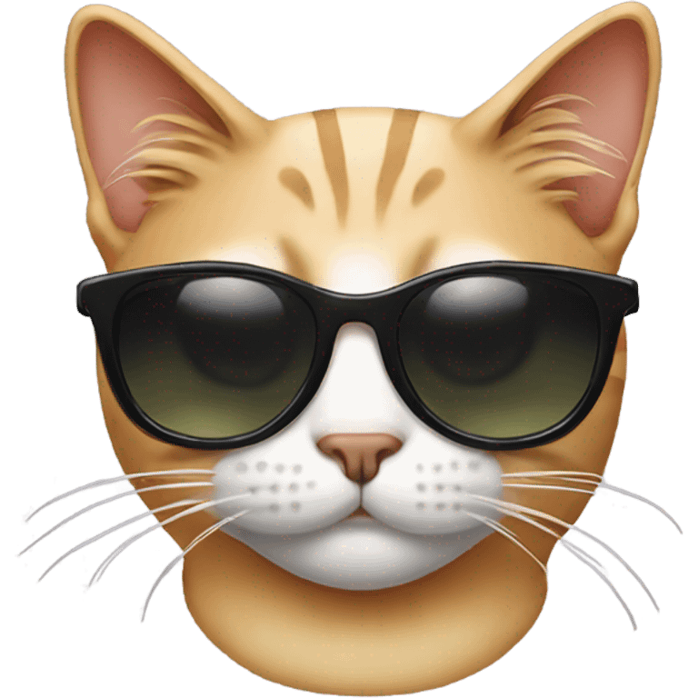 Cat with sunglasses and joint emoji