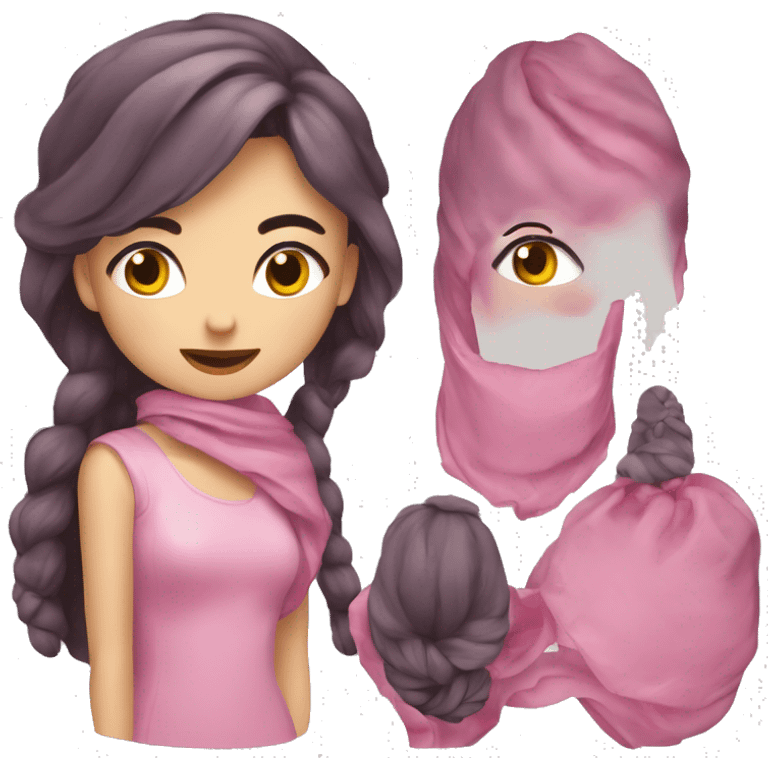 Pembe yılbaşı ağaç  emoji