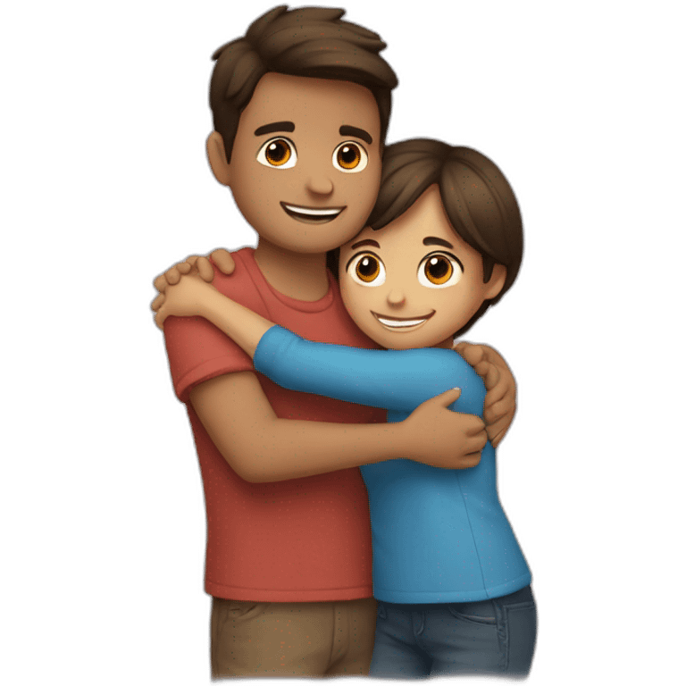 a girl hugging a boy emoji