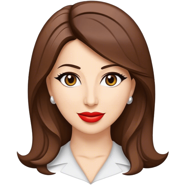 Cinematic Realistic Nancy Ajram Pop Culture Emoji, depicted with a charismatic modern portrayal of the celebrated singer rendered with crisp detail and energetic lighting. emoji