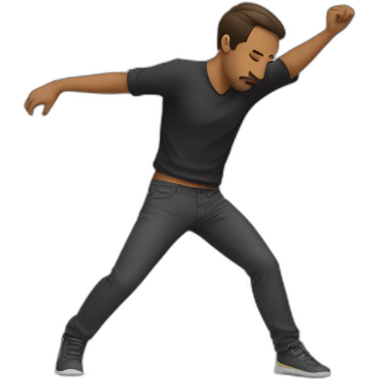 Homme qui fait un dab emoji