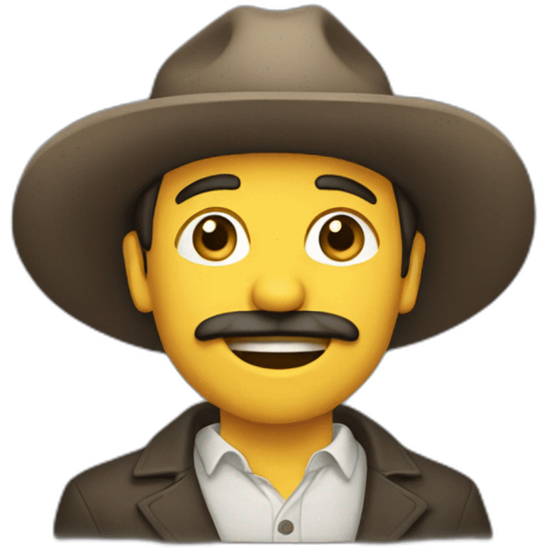 Homme déguisé emoji