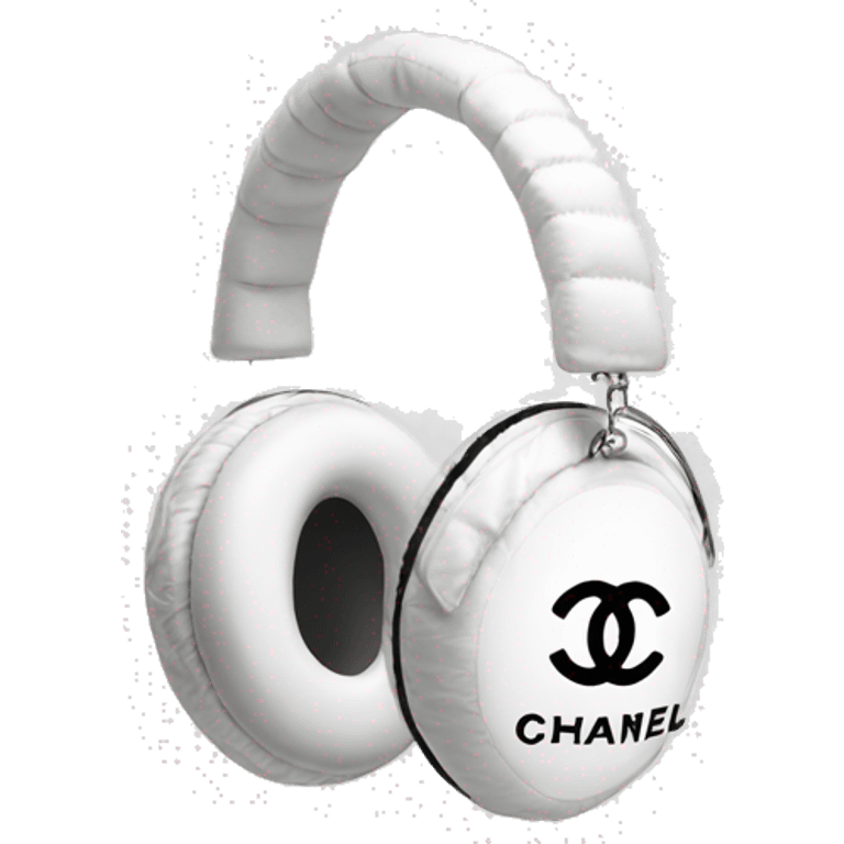 Chanel logo earmuffs white emoji