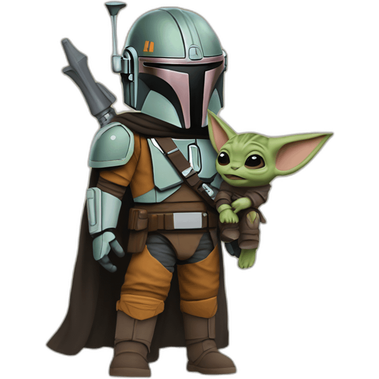 Mandalorian and Grogu emoji