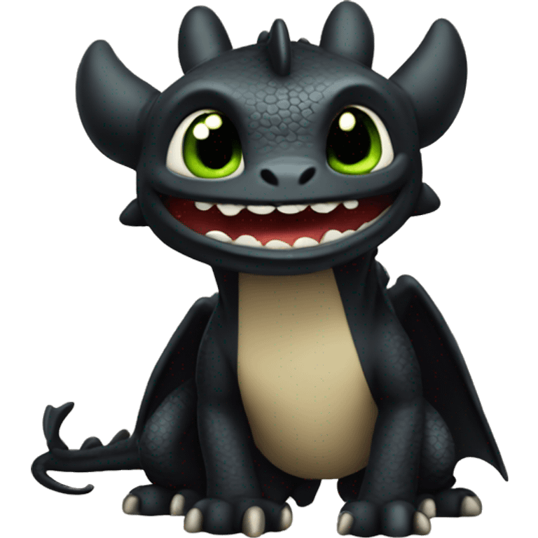 Toothless the dragon emoji