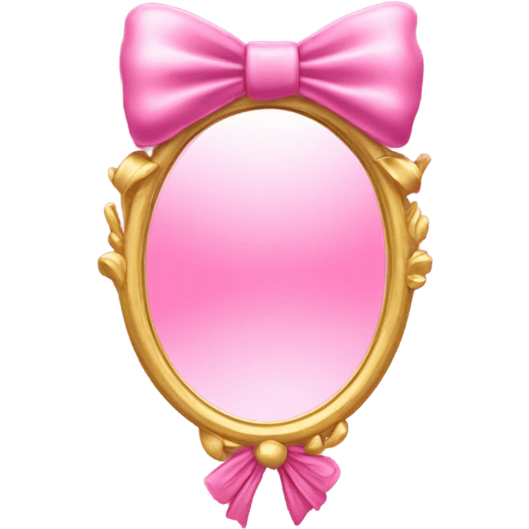 pink mirror with bow  emoji