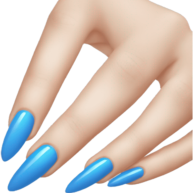 Long blue nails emoji