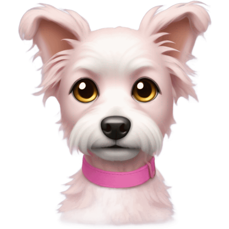 Pink dog emoji