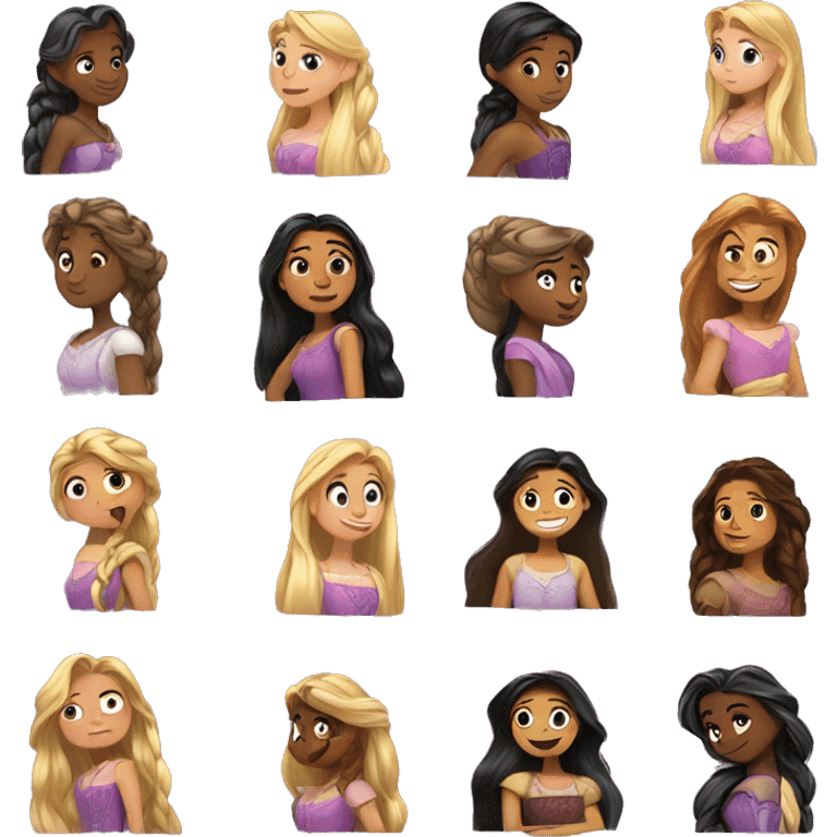 Rapunzel y Jazmín  emoji