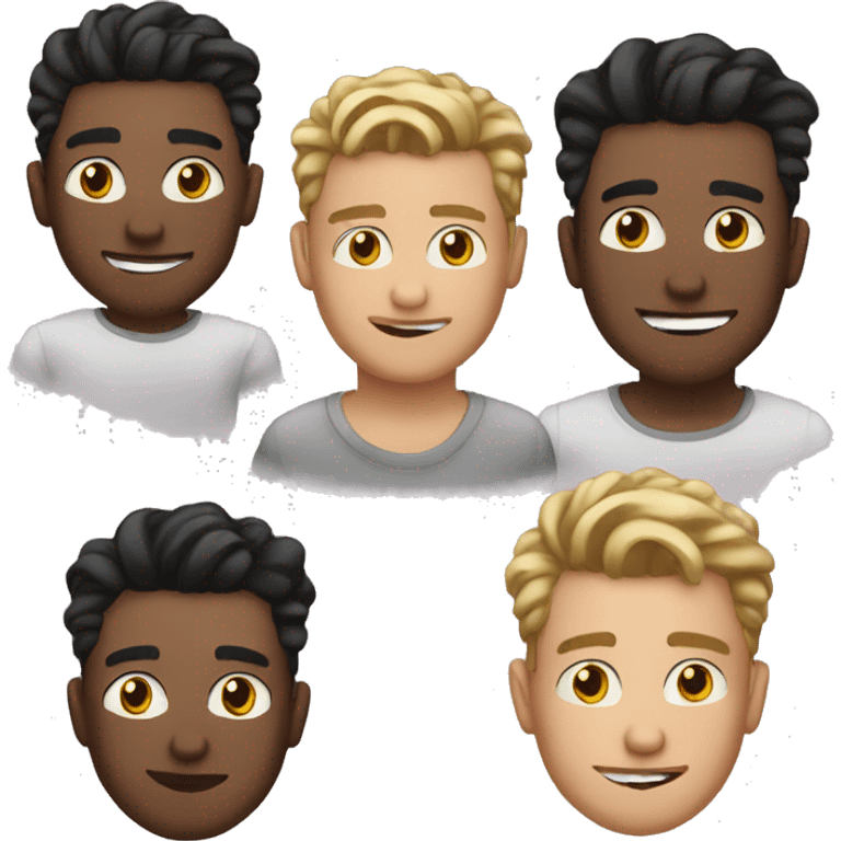 boyband with five mebers, cute, wild, rapper, junkie, smart emoji