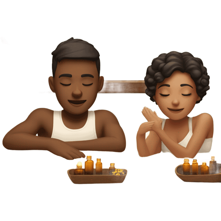 Aroma massage boy and girl emoji