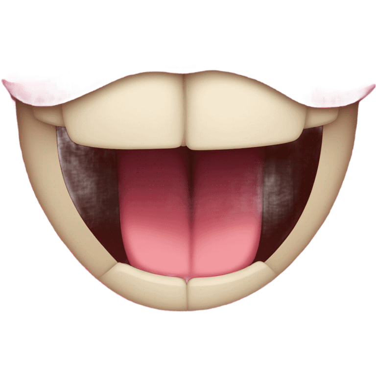 Emoji opening its mouth with realistic tongue  emoji