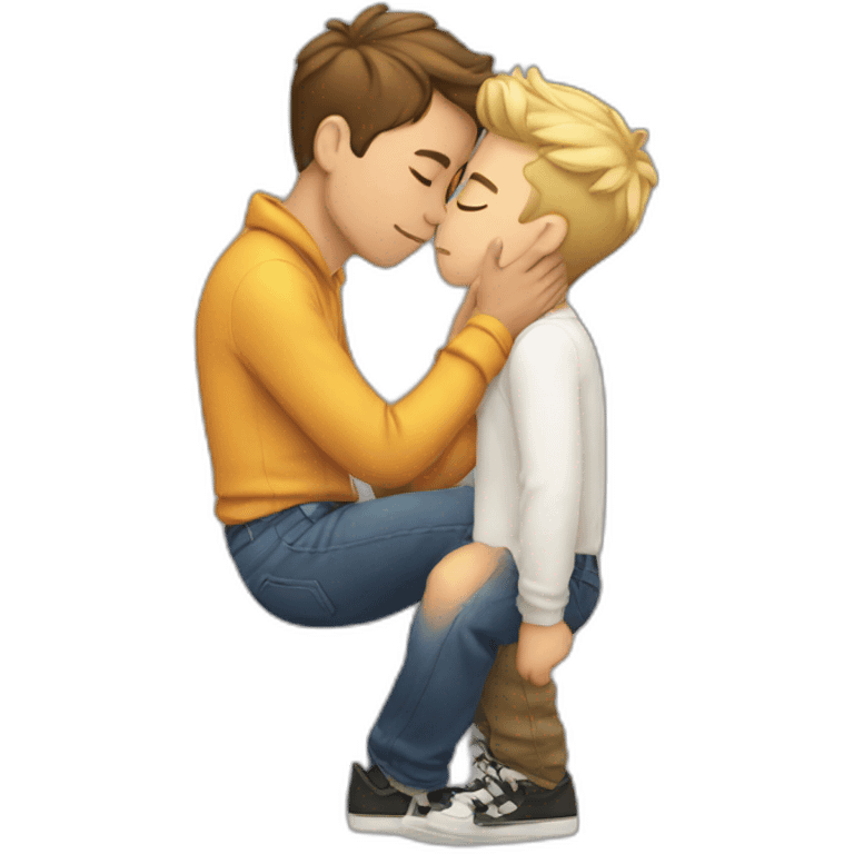 Gay boys kissing emoji