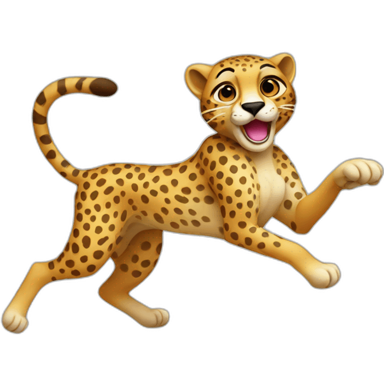 dancing cheetah emoji