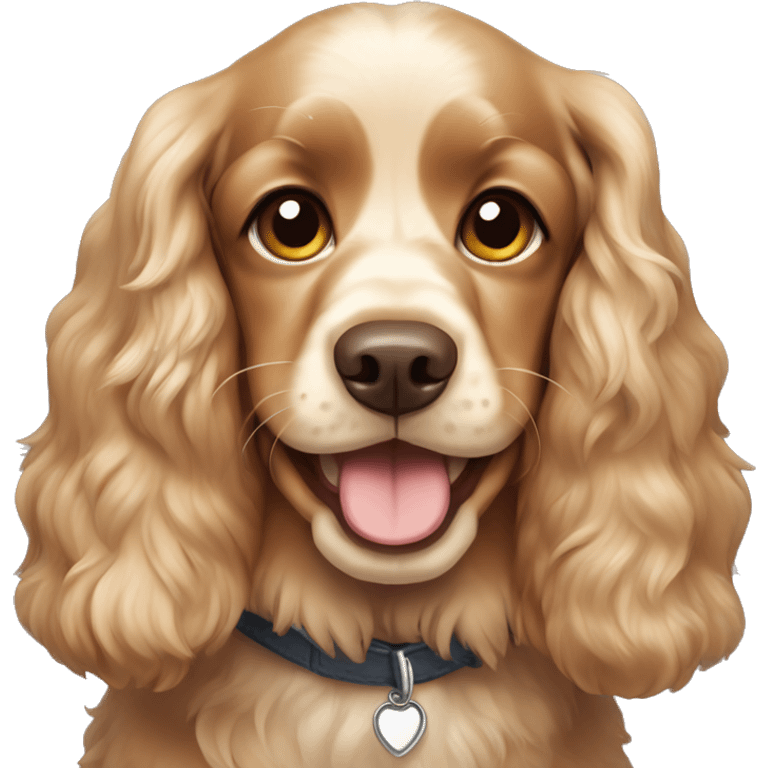 Cocker spaniel with a smile  emoji