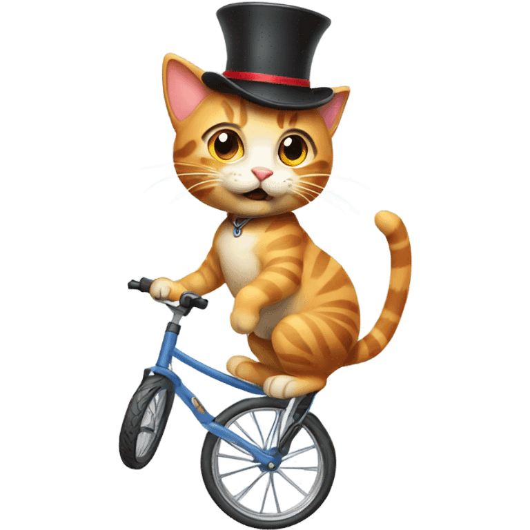 Cat riding a unicycle  emoji