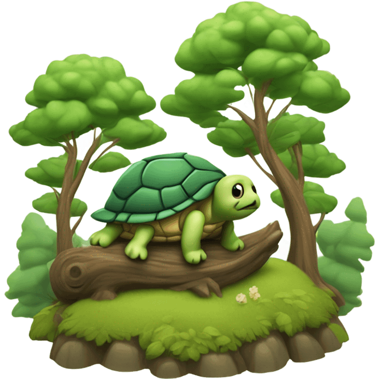 turtle wisdom in the woods emoji