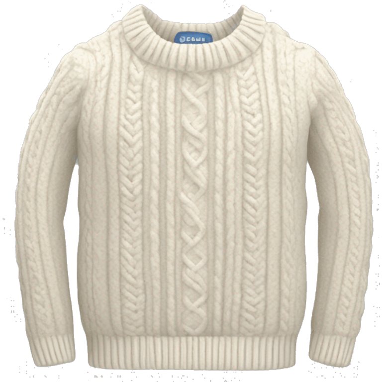 White cable knit sweater emoji