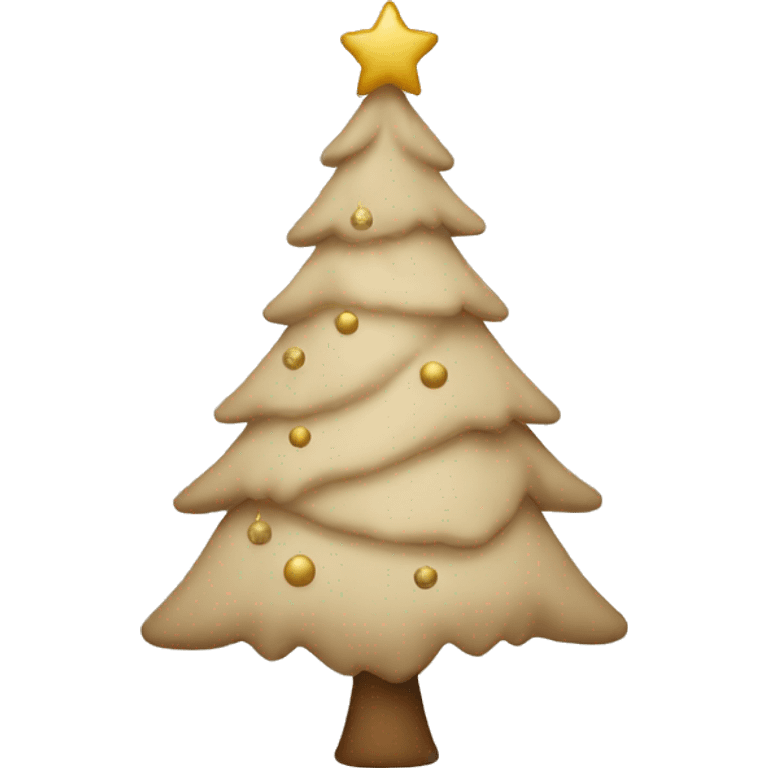 Beige Christmas tree emoji