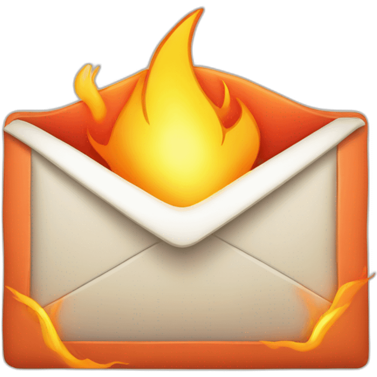 Iphone mail notification flaming emoji