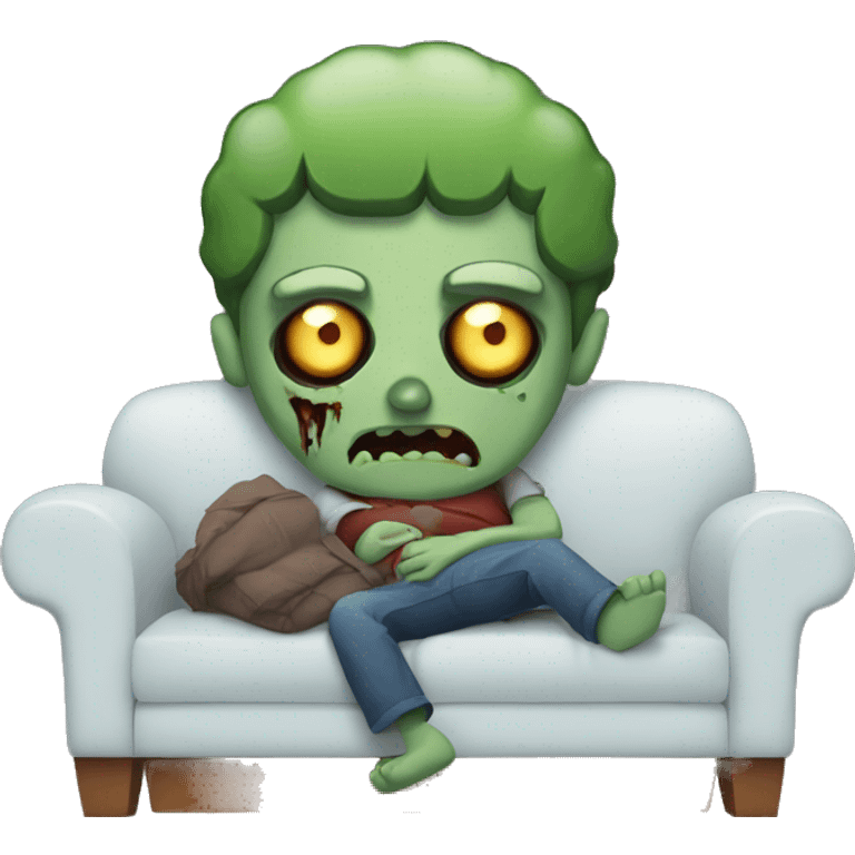 zombie resting on the couch emoji