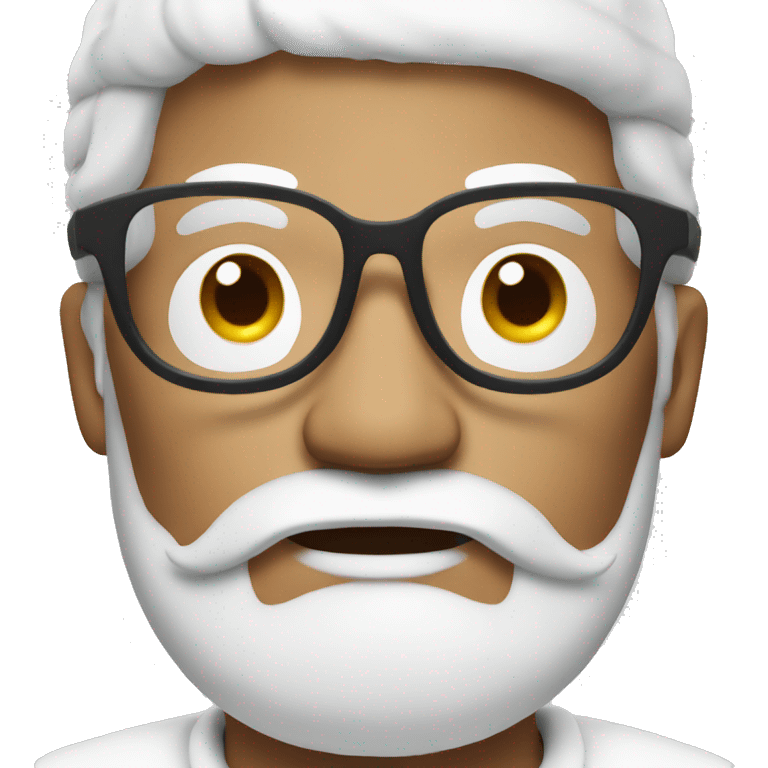 White Santa in his thirties with glasses  emoji