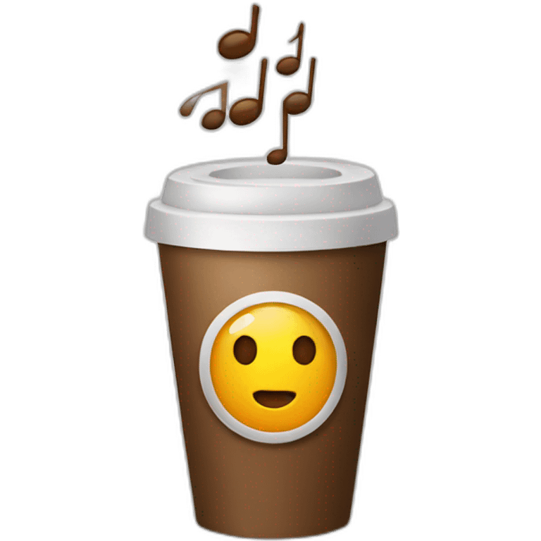 Coffee with music emoji