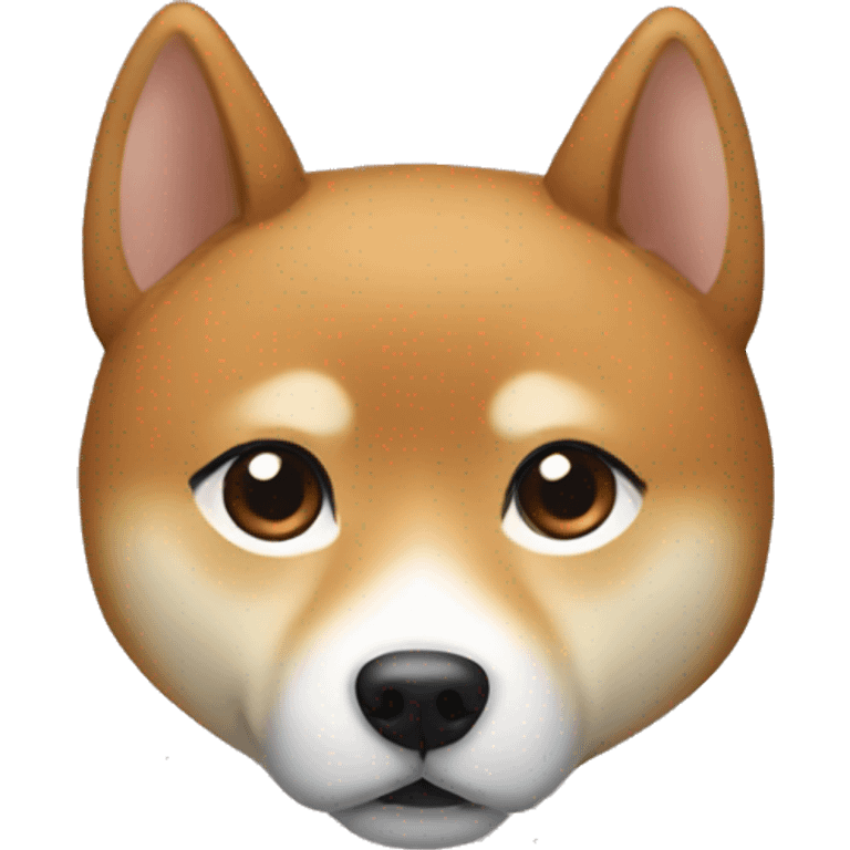 I want a Shiba Inu dog face. that was with a girl with a bob and brown hair emoji