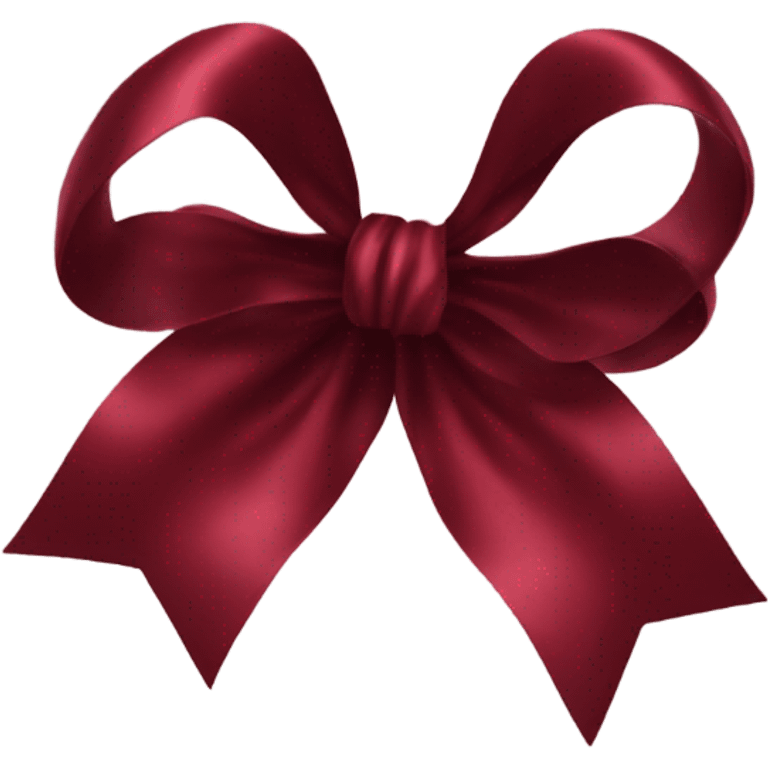 dark red bow emoji