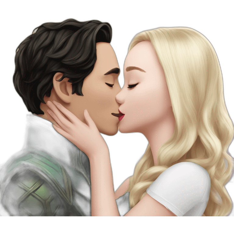 Dove Cameron and loki kissing emoji