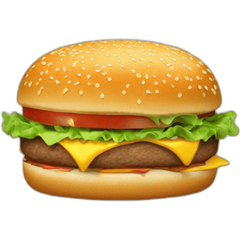 burger ouvert vu de face emoji