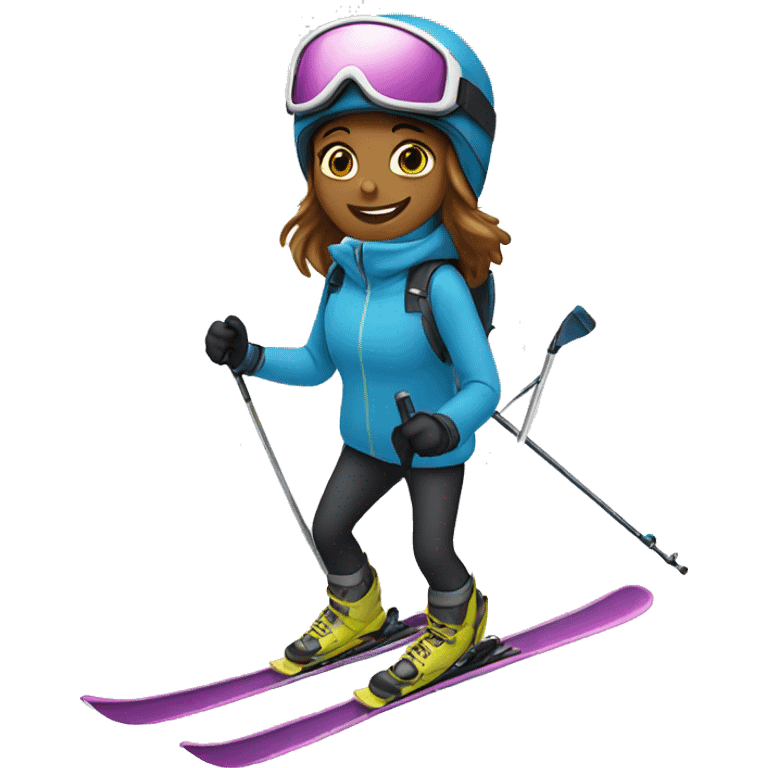 Girl skiing emoji