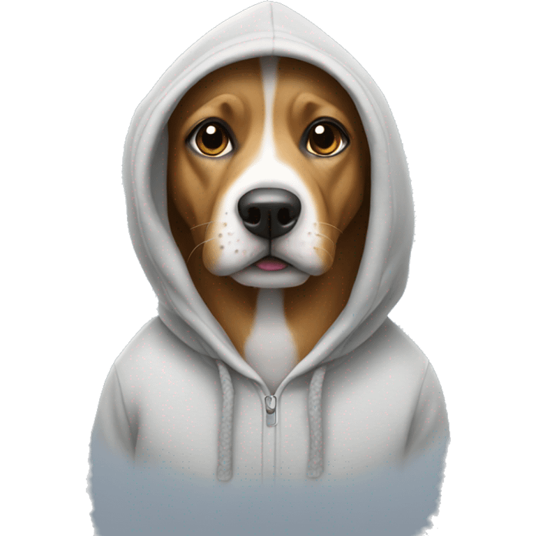 dog wearing a hoodie emoji