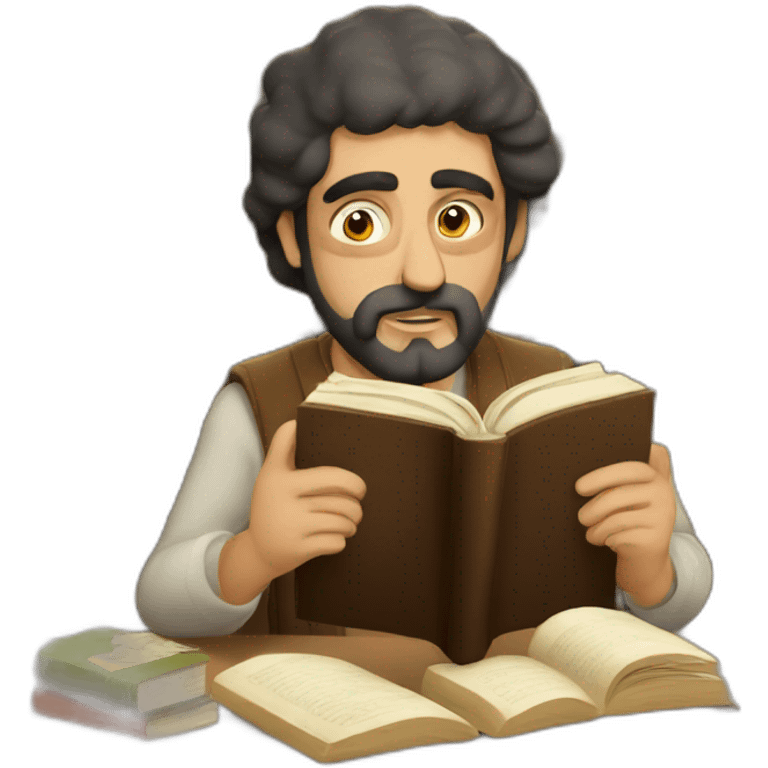 Armenian man reading book emoji