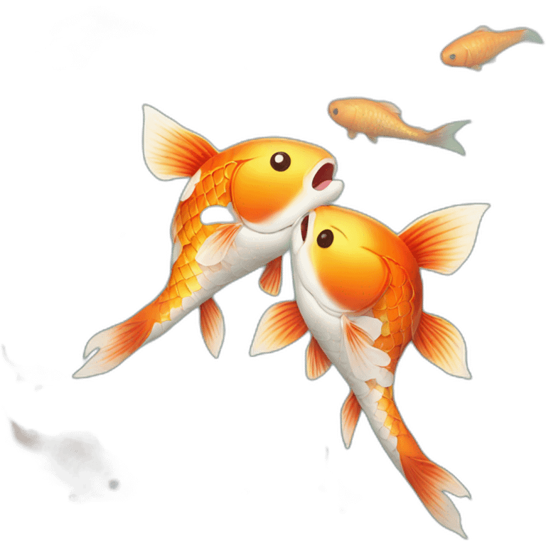 koi fish couple smiling emoji