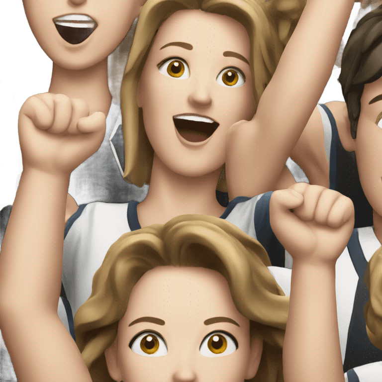 White female celebrating a victory  emoji