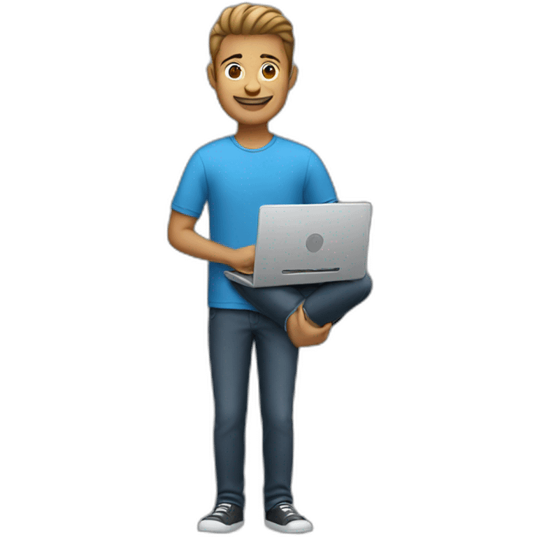 man holding a laptop emoji