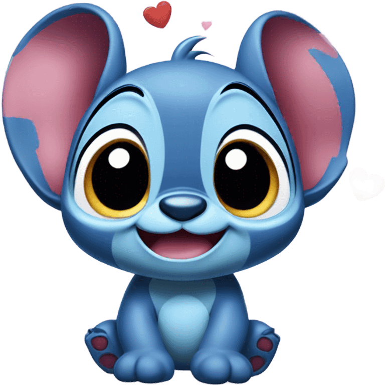 Stitch in love emoji