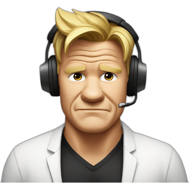 gordon ramsay listening with headphones emoji