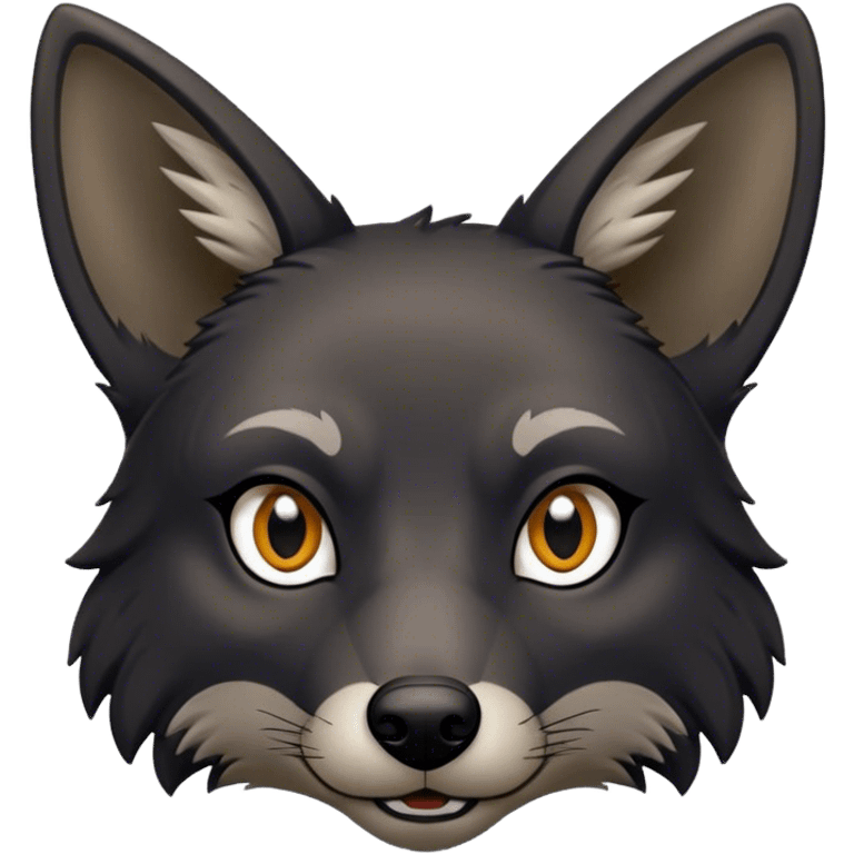 All black coyot emoji